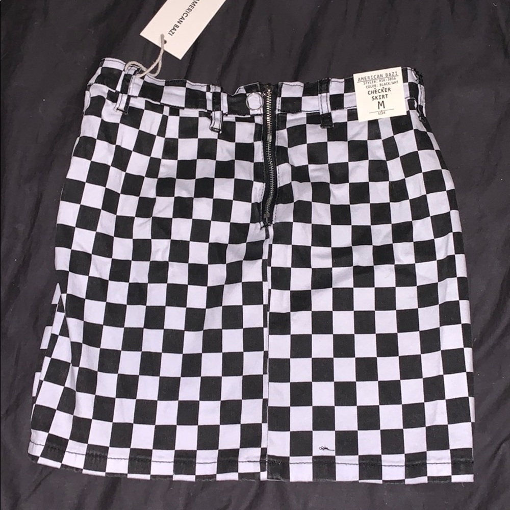 Checkered Pencil Skirt